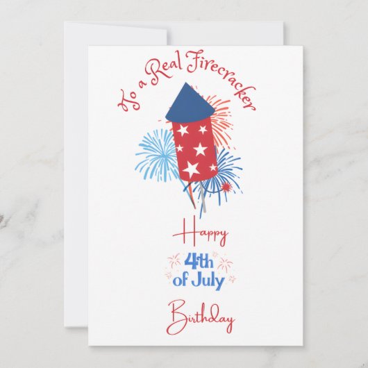 Firecracker Do Real Firecracker Happy 4th of July シーズンカード (正面)
