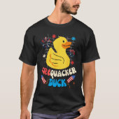 Firecracker  Duck 4th of July Patriotic Day USA Fl Tシャツ (正面)