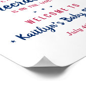 Firecracker On The Way! 4th Of July Baby Shower ポスター (角)