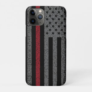 FireFighter薄い赤い線のフラグ iPhone 11 Proケース