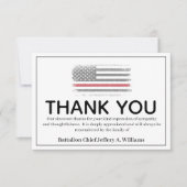 FireFighter薄い赤い線、死別に感謝 サンキューカード (正面)