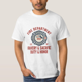 Firefighter 343 Bravery Sacrifice Duty Honor  Tシャツ