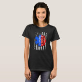 Firefighter 4th of July USA Flag Firefighter Lover Tシャツ (正面フル)