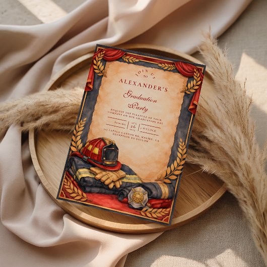 Firefighter Academy Graduation 招待状