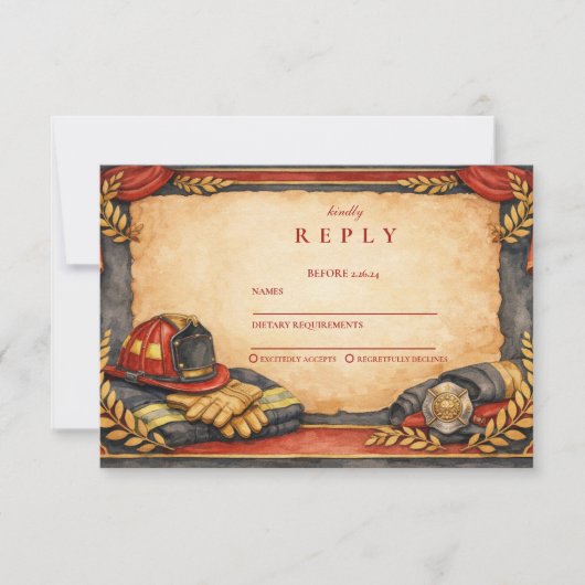 Firefighter Academy Graduation Celebration 出欠カード (正面)