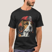 FireFighter Beagle Dog For Beagle Dad Fire Fighter Tシャツ (正面)