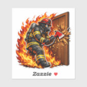 Firefighter Breaking Door Design シール (シート)