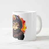 Firefighter cat ジャンボコーヒーマグカップ (正面右)