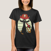 Firefighter Cat In Firefighter Uniform Firefighter Tシャツ (正面)