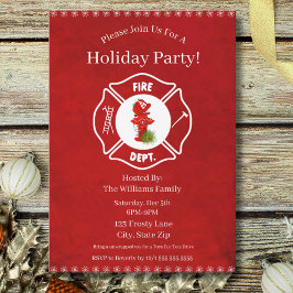 Firefighter Christmas Holiday Party 招待状