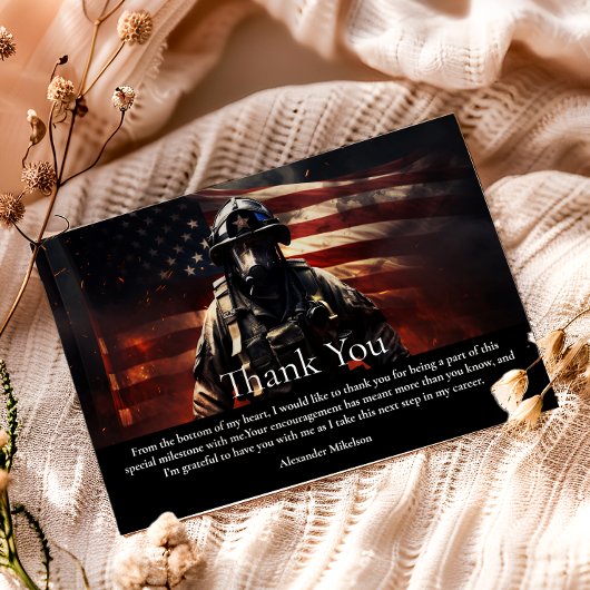 Firefighter Class of 2026 Graduation サンキューカード