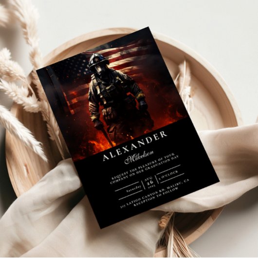 Firefighter Class of 2026 Graduation 招待状