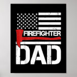 Firefighter Dad Flag Red poleax American Support ポスター<br><div class="desc">Firefighter Dad Flag Red poleax American Support Father Gift. Perfect gift for your dad,  mom,  papa,  men,  women,  friend and family members on Thanksgiving Day,  Christmas Day,  Mothers Day,  Fathers Day,  4th of July,  1776 Independent day,  Veterans Day,  Halloween Day,  Patrick's Day</div>