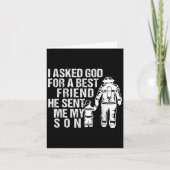 Firefighter Dad Son Quote New Daddy Fireman Dad Fa カード (正面)