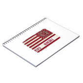 Firefighter Dad Vertical Flag Vintage ノートブック (左側)