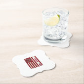 Firefighter Dad Vertical Flag Vintage ペーパーコースター (インサイチュ)