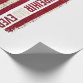 Firefighter Dad Vertical Flag Vintage ラッピングペーパー (角)