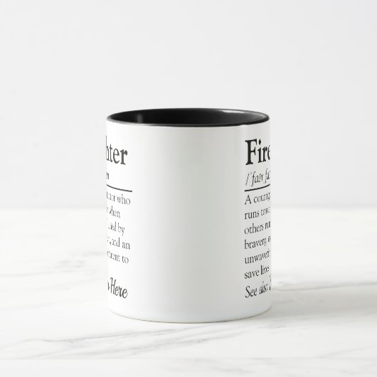 Firefighter Definition Custom Appreciation マグカップ (中央)