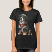 FireFighter Dog For Bernese Mountain Dad Fire Figh Tシャツ (正面)