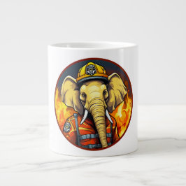 Firefighter elephant ジャンボコーヒーマグカップ