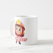firefighter - feuerwehr geschenkidee tasse コーヒーマグカップ (正面左)