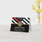 Firefighter Fire Department Fireman Graduation カード (黄色い花)