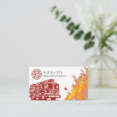 Firefighter Fire Department Fireman Professional 名刺 (スタンド正面)