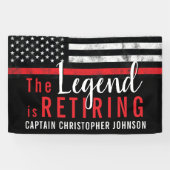 Firefighter Fire Department Retirement Fireman 横断幕 (横)