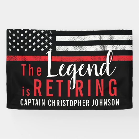 Firefighter Fire Department Retirement Fireman 横断幕 (横)