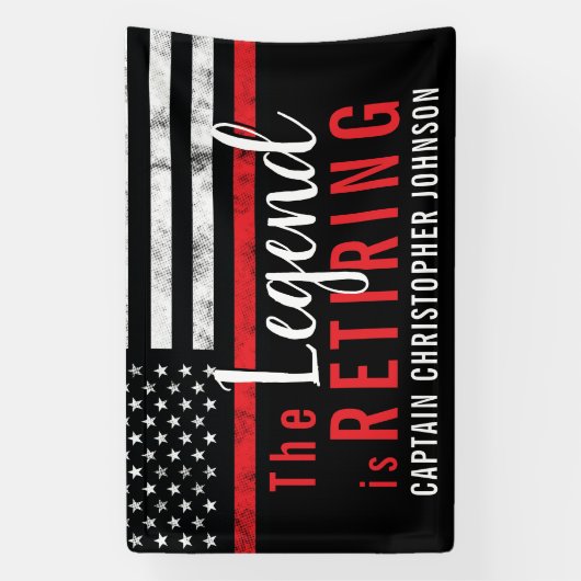 Firefighter Fire Department Retirement Fireman 横断幕 (縦)