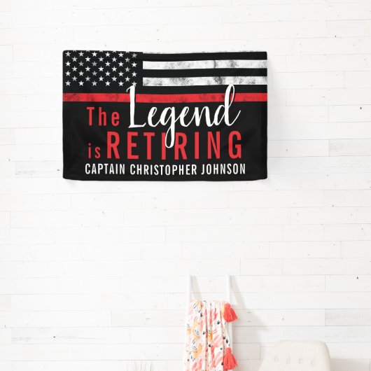 Firefighter Fire Department Retirement Fireman 横断幕 (インサイチュ)