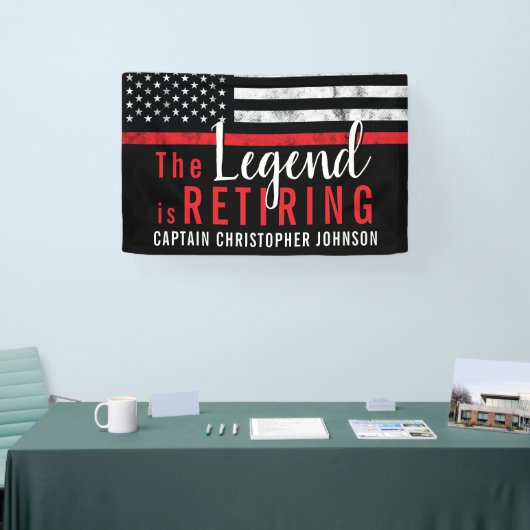 Firefighter Fire Department Retirement Fireman 横断幕 (トレードショー)