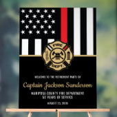 Firefighter Fire Department Retirement Party アクリルサイン (ニュートラル)