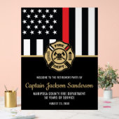 Firefighter Fire Department Retirement Party アクリルサイン (ウェディング)