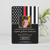 Firefighter Fire Department Retirement Photo 招待状 (スタンド正面)