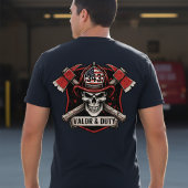 Firefighter/Fire Department Skull Axes T-Shirt Tシャツ