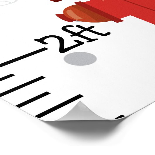 Firefighter Fireman Growth Chart Personalized ポスター (角)