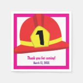 Firefighter Fireman’s Red Helmet  スタンダードカクテルナプキン (正面)