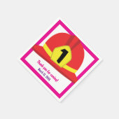 Firefighter Fireman’s Red Helmet  スタンダードカクテルナプキン (角)
