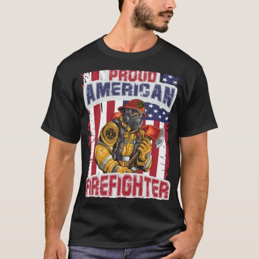 firefighter & firetruck  for firefighters  7 tシャツ (正面)