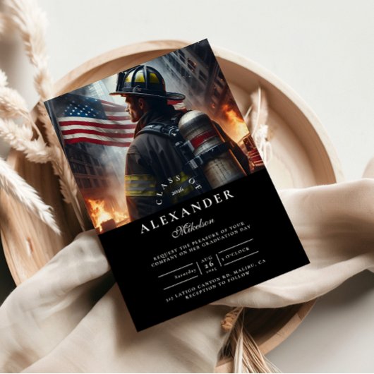 Firefighter Graduation Ceremony 招待状