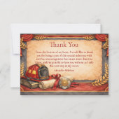 Firefighter Graduation Party サンキューカード (正面)