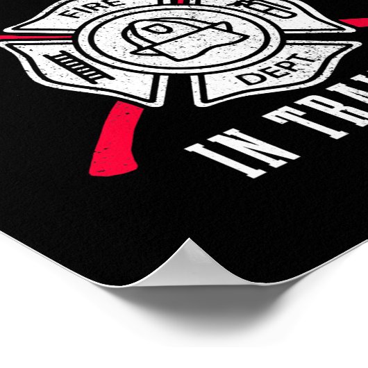 Firefighter In Training Axe Fire Department ポスター (角)