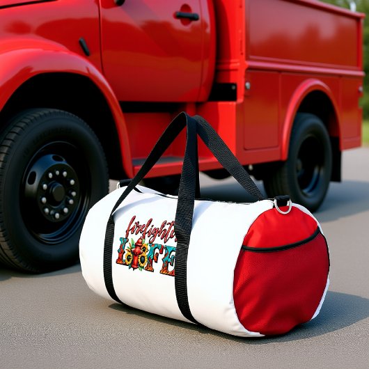  Firefighter Life Hydrant Sunflowers ダッフルバッグ