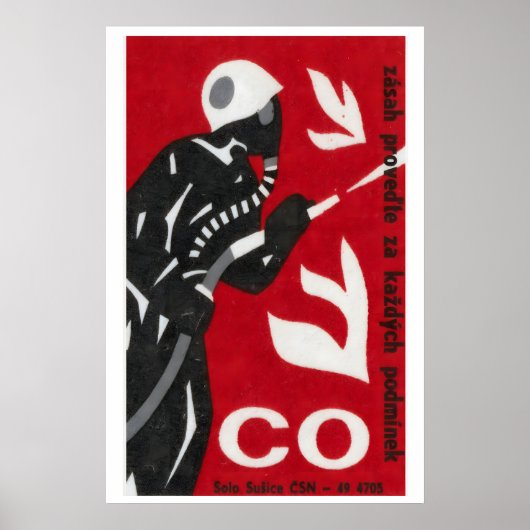 Firefighter - Matchbox Print - Aesthetic Wall Art ポスター (正面)