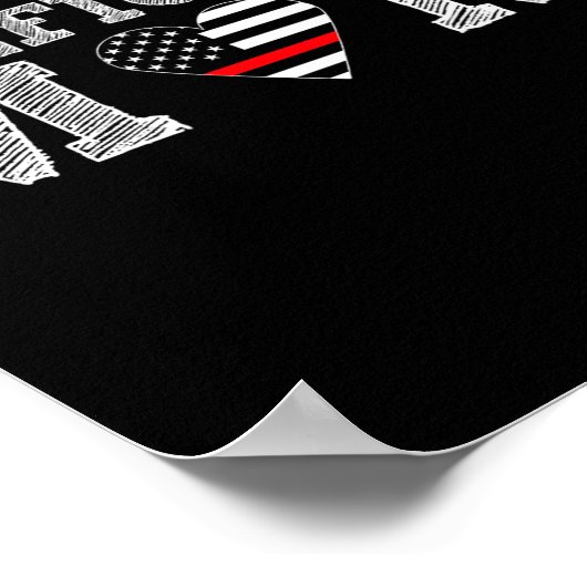 Firefighter Mom Fireman Gift Proud Firefighter Quo ポスター (角)