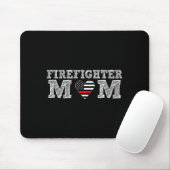 Firefighter Mom Fireman Gift Proud Firefighter Quo マウスパッド (マウス)