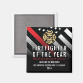 Firefighter of the Year Badge Logo Employee マグネット (正面/裏面)