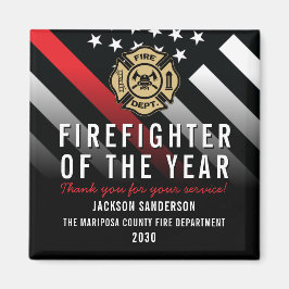 Firefighter of the Year Badge Logo Employee マグネット
