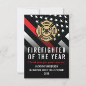 Firefighter of the Year Employee Logo Red Line カード (正面)